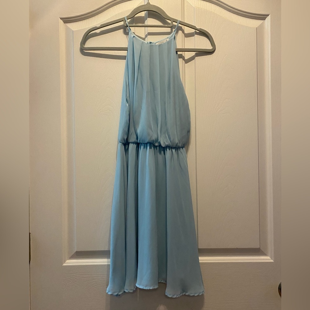 Lush Light blue chiffon summer dress